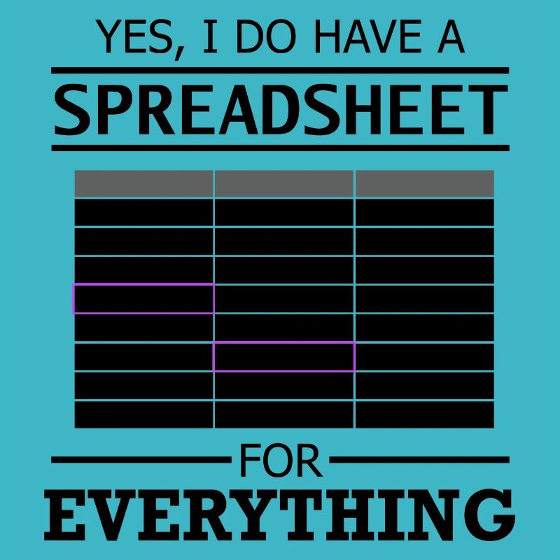 Spreadsheet Funny Statisticien Analyste de données