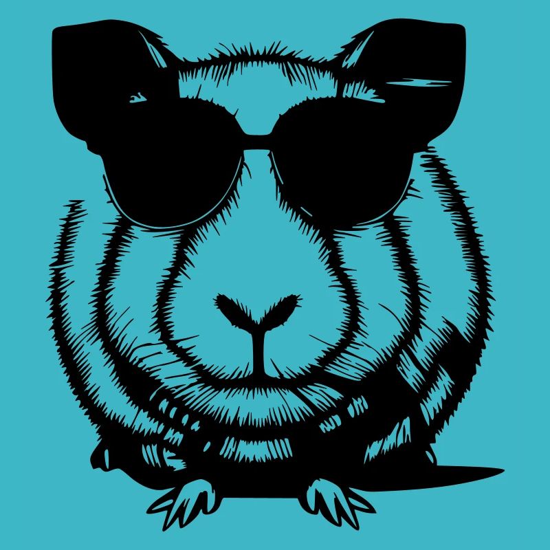 cochon d’Inde cool lunettes de soleil drôle vecteur 2