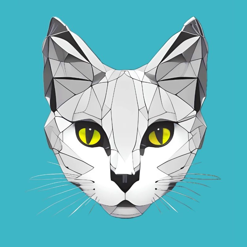 Katze Grafik Low Poly