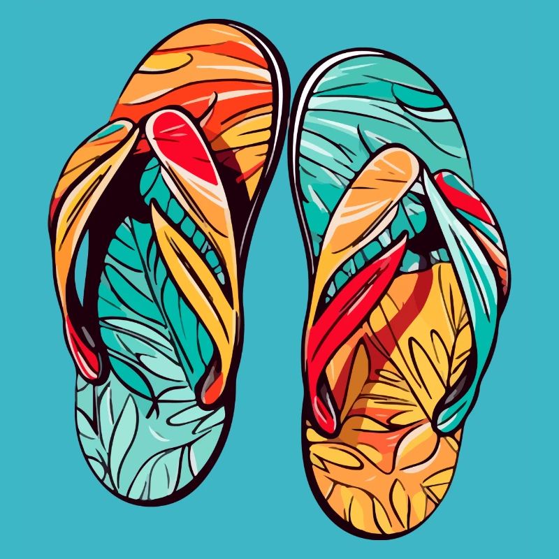 Multicolored sandals
