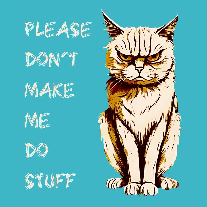 PLEASE DON'T MAKE ME DO STUFF, ADOLESCENT CAT