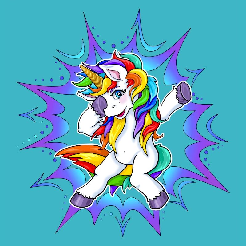 Dab Dubbing Unicorn Unicorn Rainbow