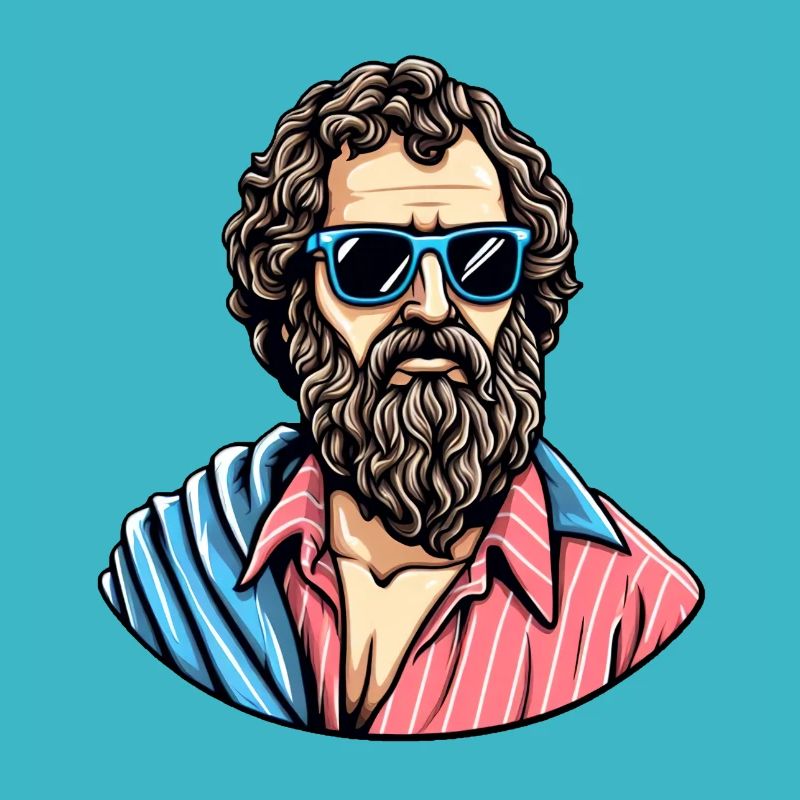 Look philosophe cool décontracté