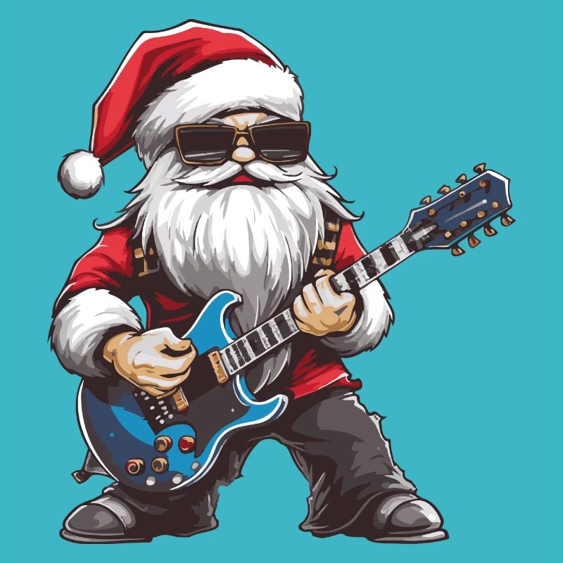 Weihnachtsmann Gitarre