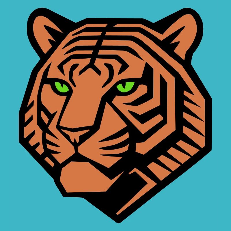 Tigre géométrique - Conception vectorielle