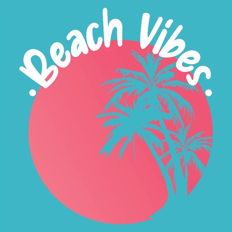 Beach Vibes Palm Sunset Design