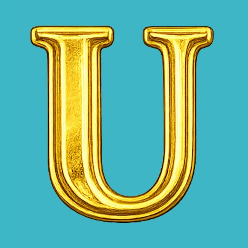 Goldenes U Monogramm