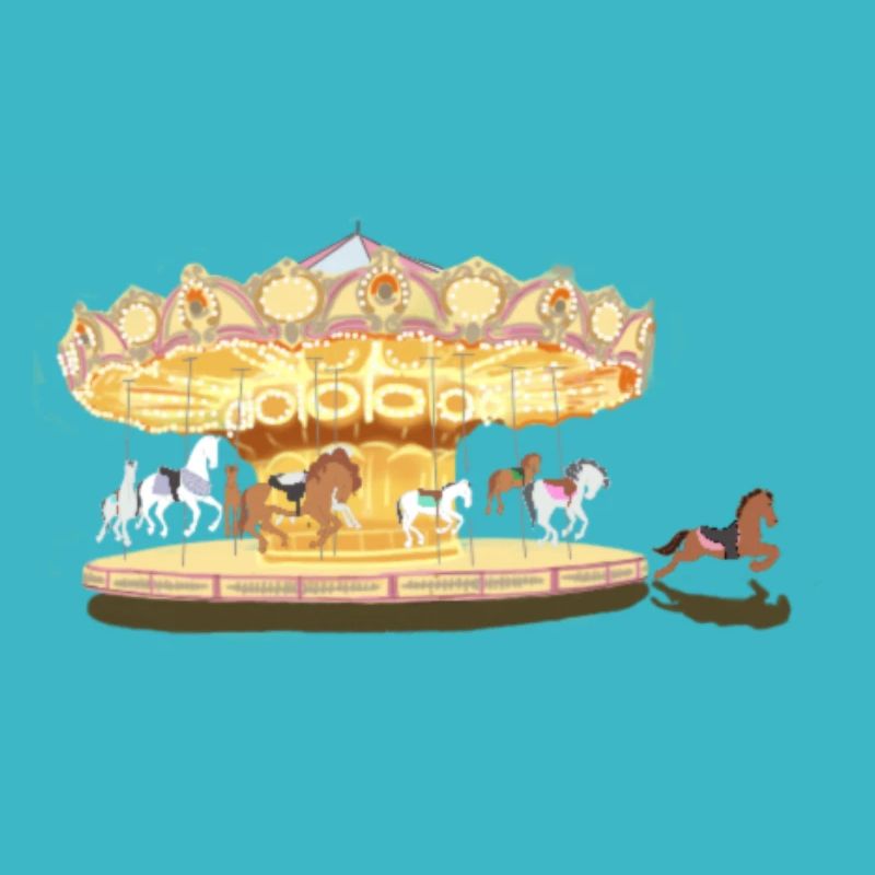 Enchanted Carousel Unisex Illustration