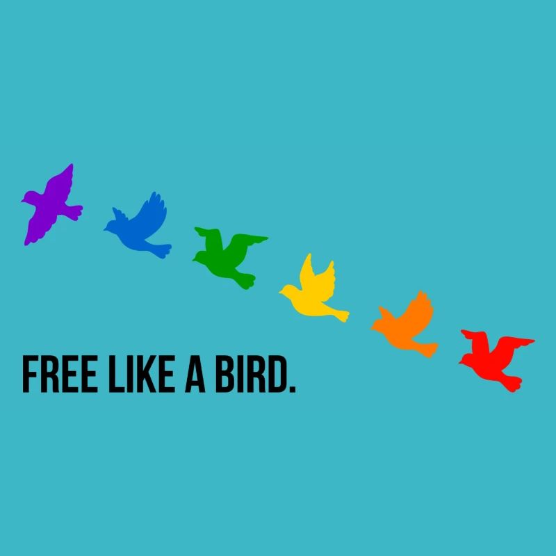 Libre comme un oiseau, aux couleurs de l’arc-en-ciel