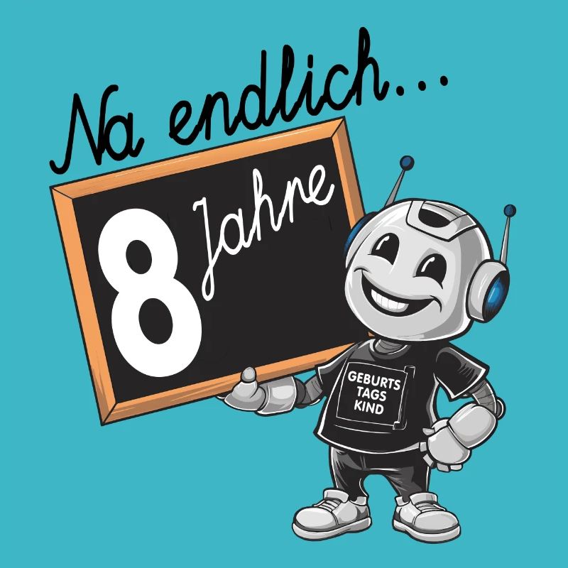 achter Geburtstag, 8. Geburtstag kleiner Roboter