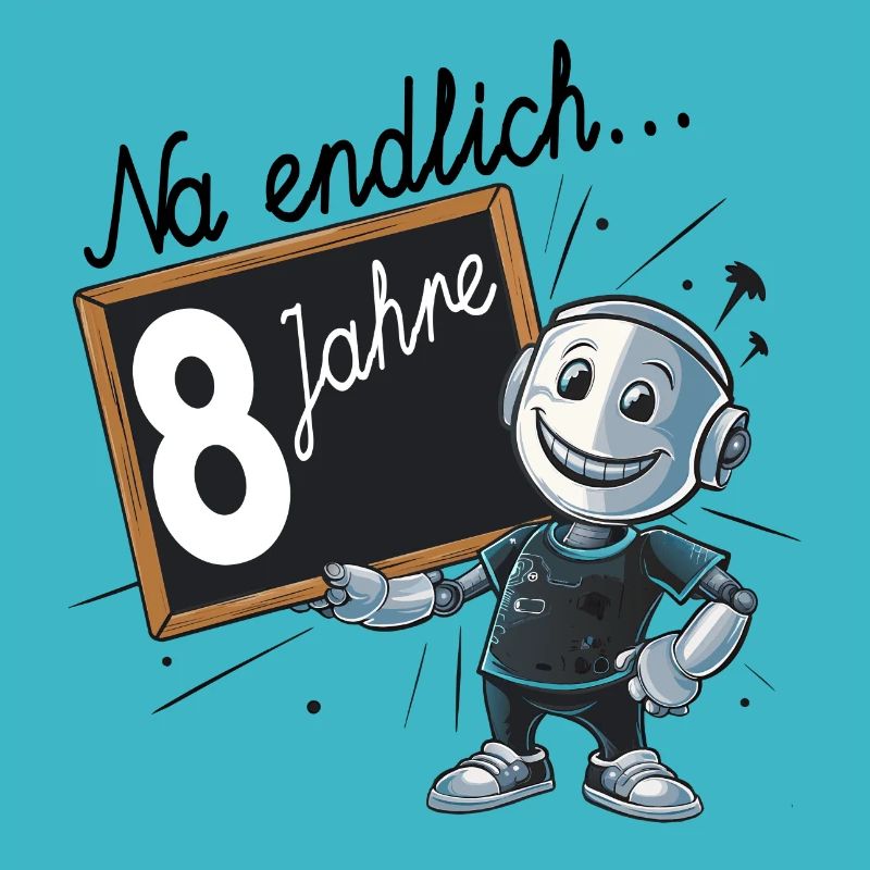 achter Geburtstag, 8. Geburtstag kleiner Roboter
