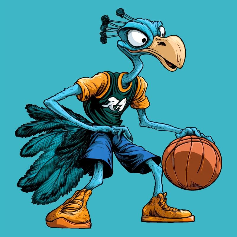 Basketball Vogelstrauss
