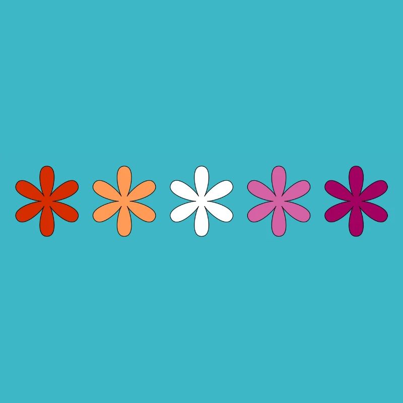 Subtle Lesbian Pride flowers
