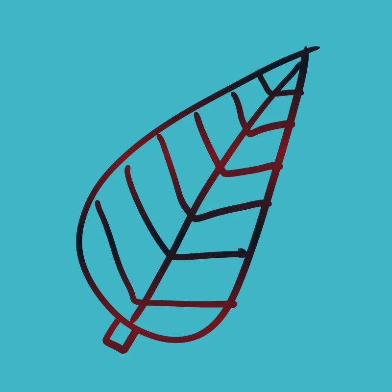 Symbole de la nature d’automne de la feuille rouge