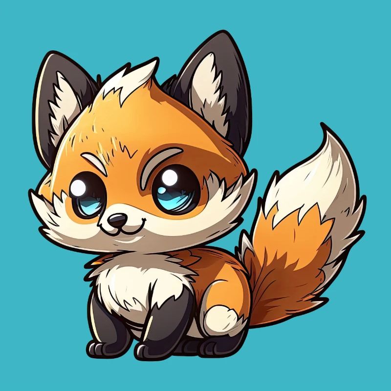 Cute baby fox chibi