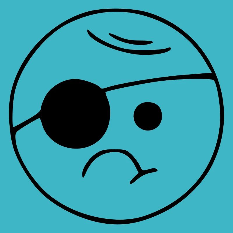 Emoji sketch eye patch black