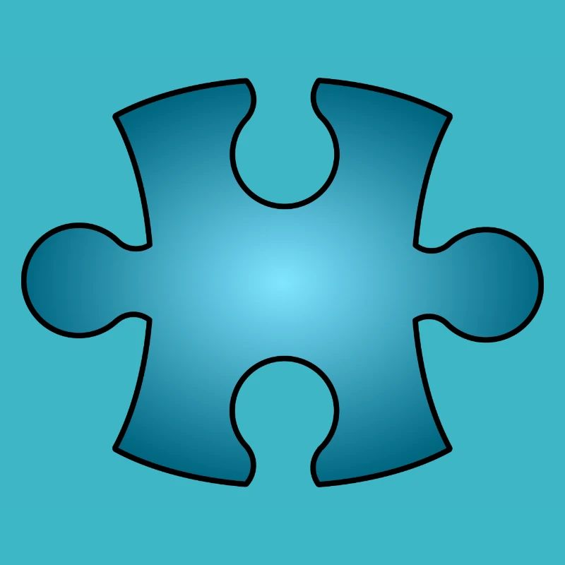 Puzzle piece blue