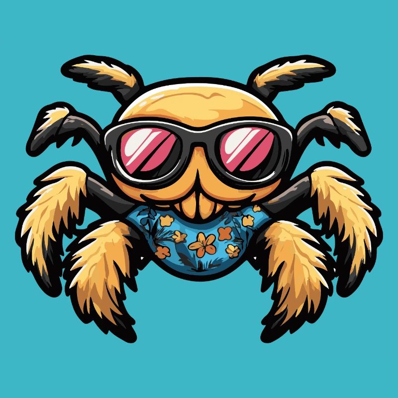 Tarentule Bande Dessinée Cool Été
