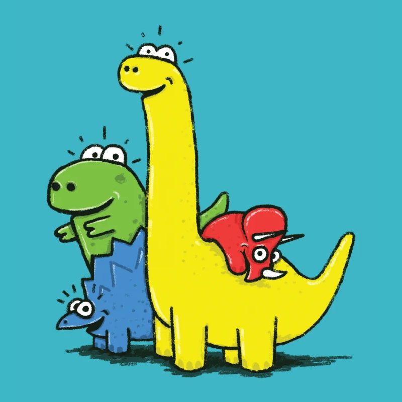 Dino Gang, Farbig