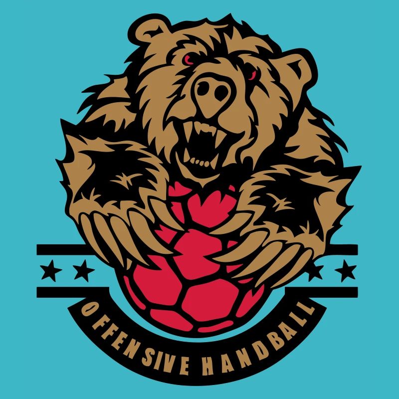 håndbold bærer offensivt logo