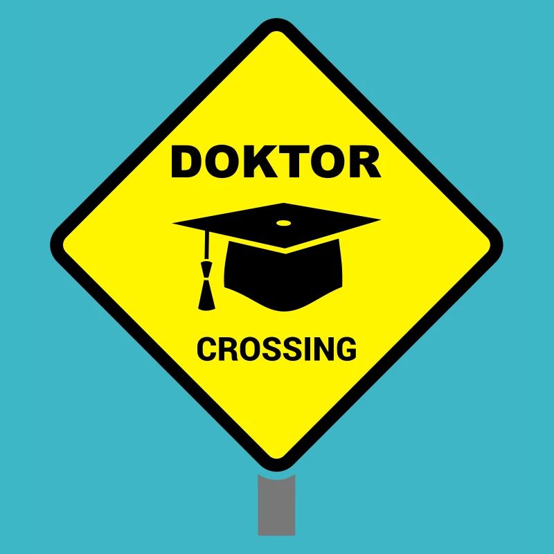 Doktor Schild mit Doktorhut Geschenk Doktorarbeit