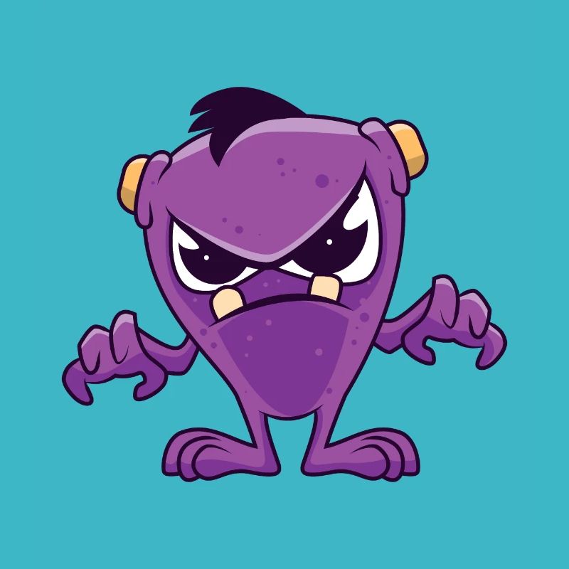 Monstre violet mauvais