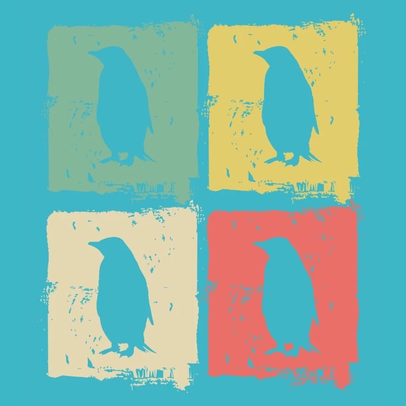 Pinguin Pinguine Tier Eis Kinder Retro Geschenk