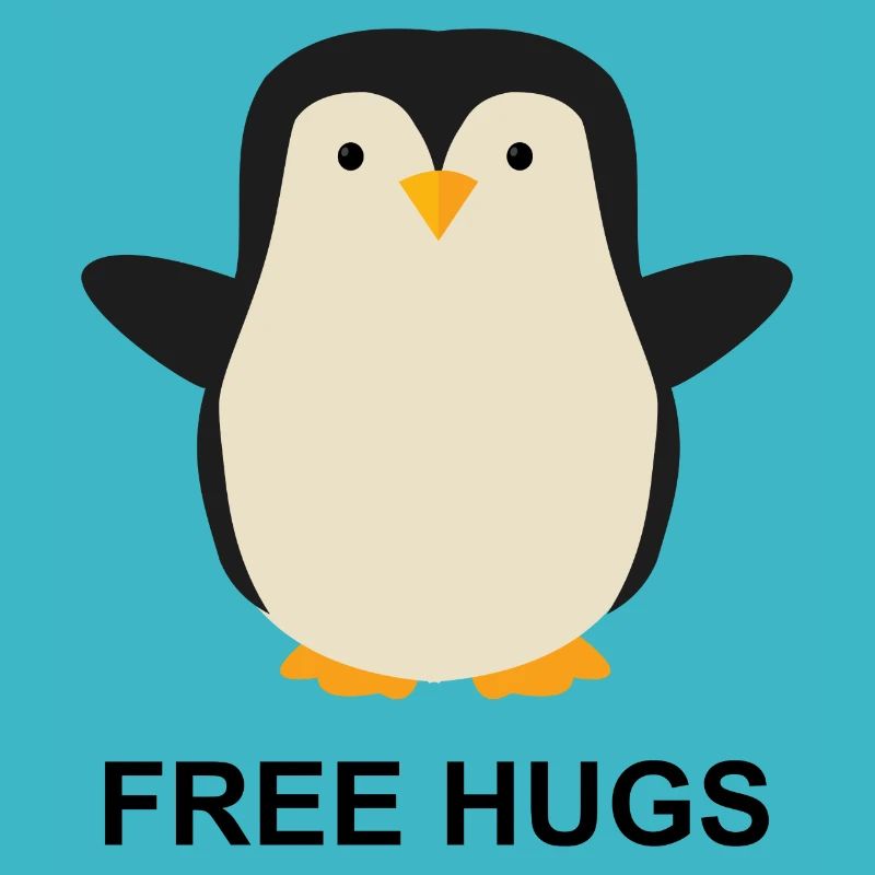Pinguin Free Hugs süß