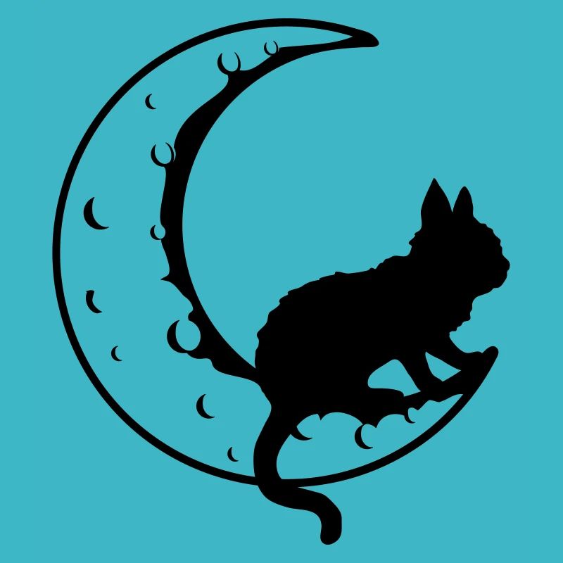 Black Cat Sickle Moon