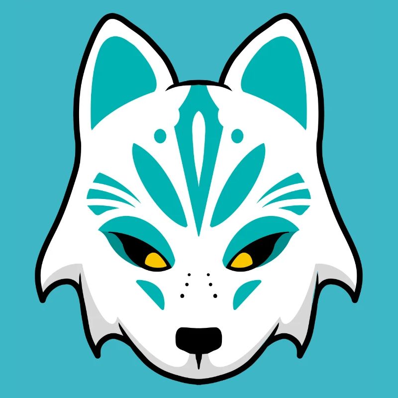 Kitsune Mask blue