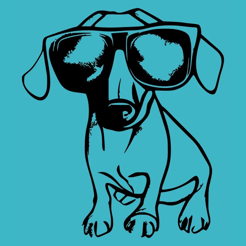 Teckel Chien Chiens Lunettes de soleil Cool Vector 3
