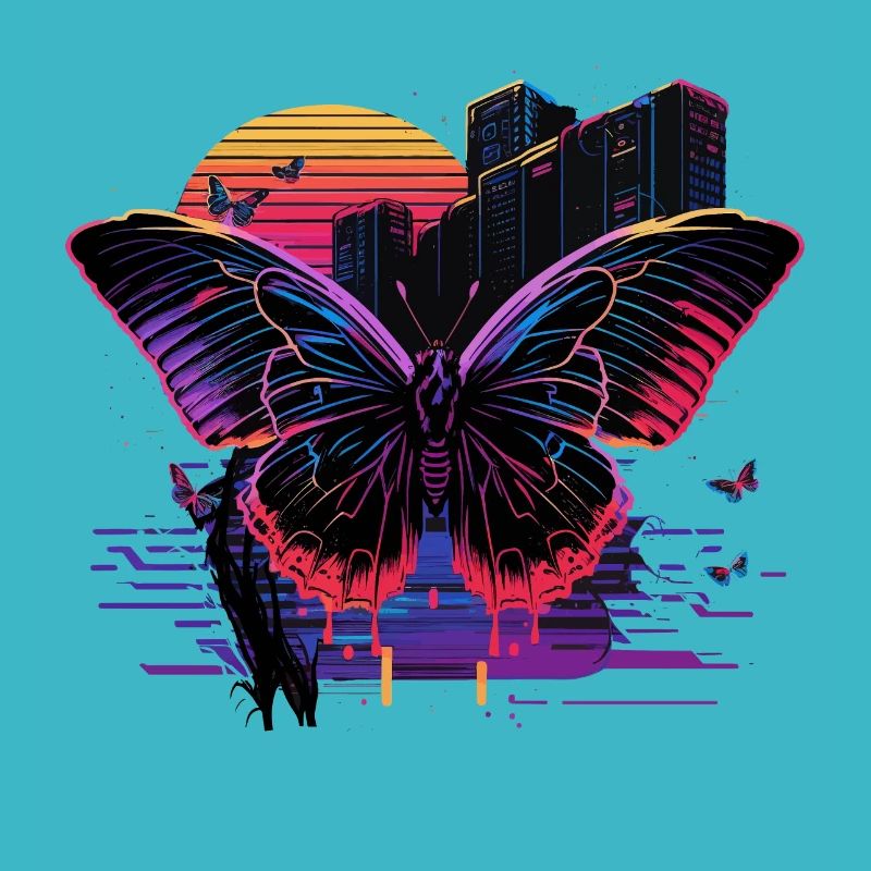 Retro Vibe Schmetterling