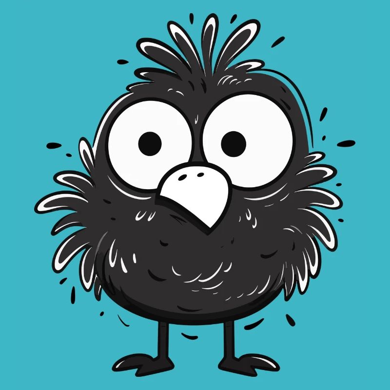Cute little black bird