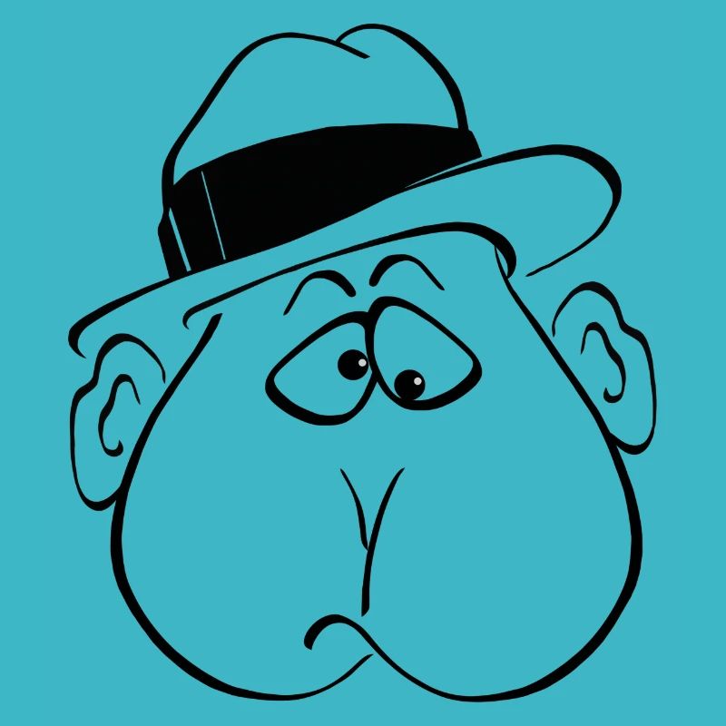 Visage avec chapeau