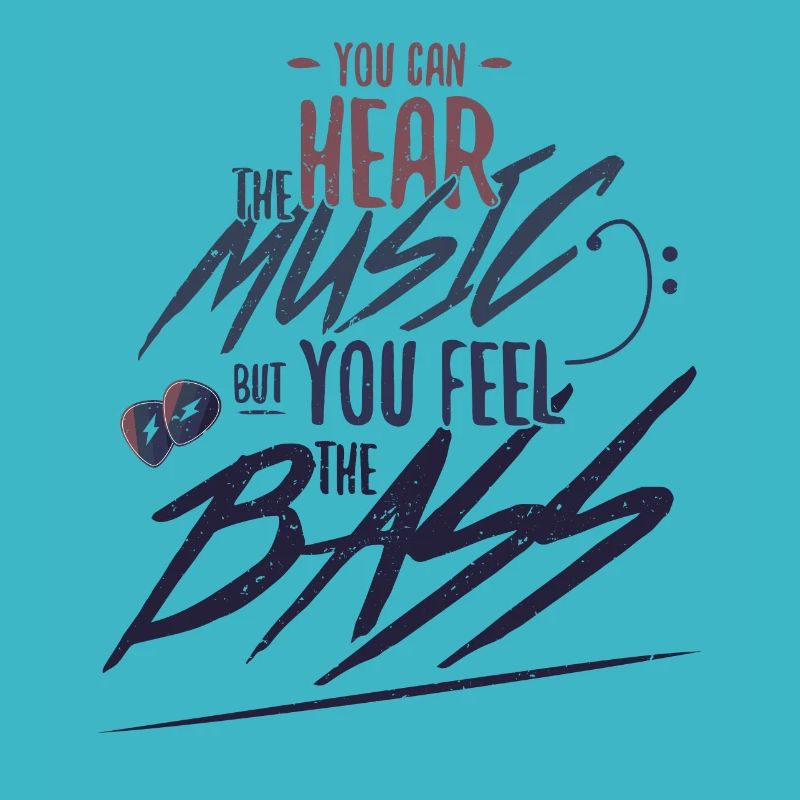 Musicien phrase unique de guitare basse