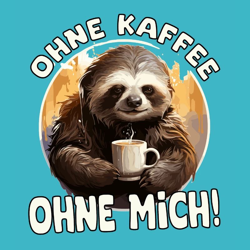 Funny Sloth Saying Without Coffee Without Me