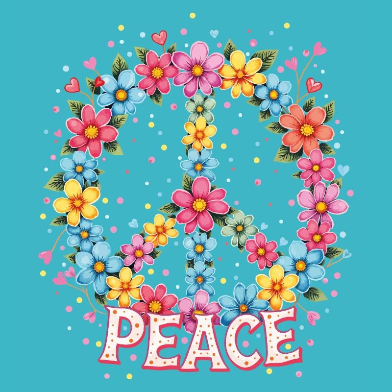Flower Power Peace Sign