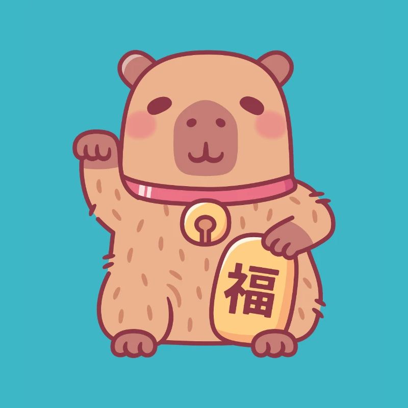 Mignon Bonne Chance Agitant Capybara