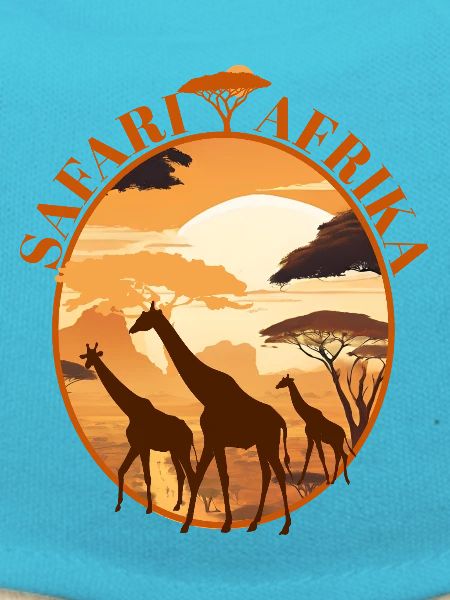 Savannah Sunset Giraffes Silhouette