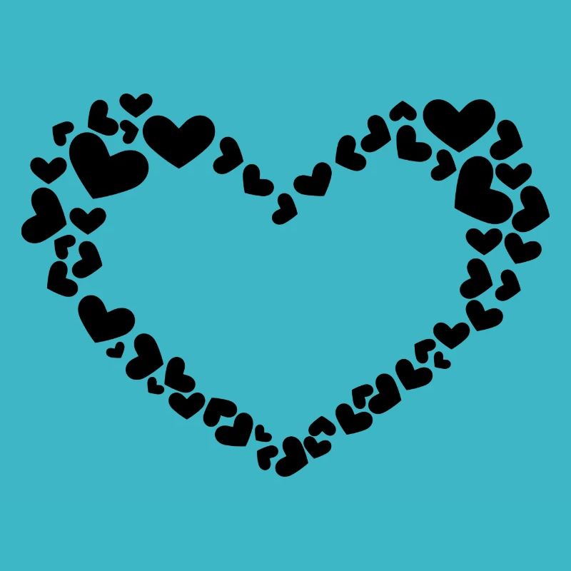 Conception de coeur avec petits coeurs