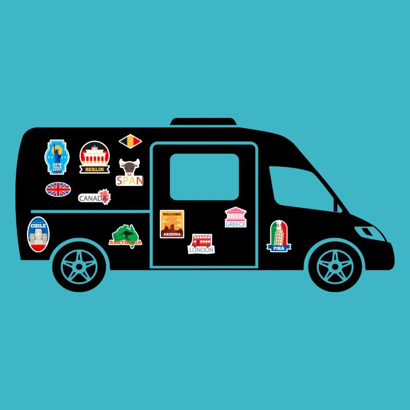 Fourgon avec Stickers