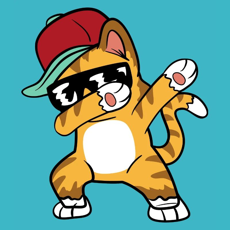 Dabbing dab cat