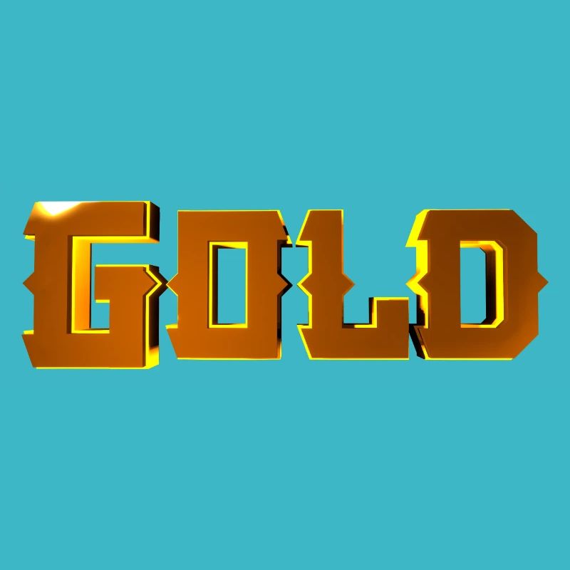 Gold Stylized Text