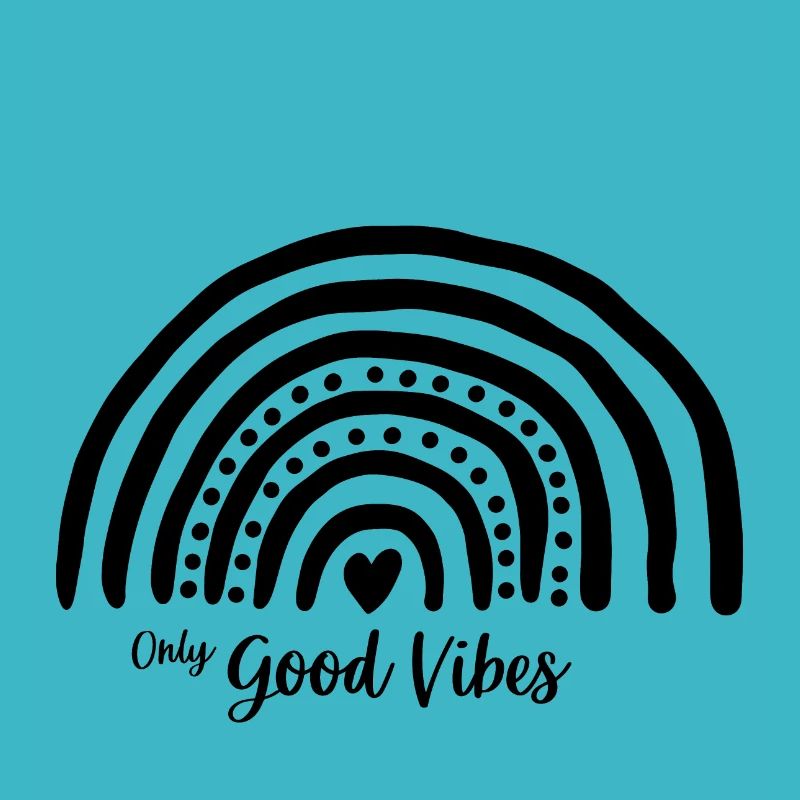 Only Good Vibes. Rainbow Geschenk Boho T-Shirt
