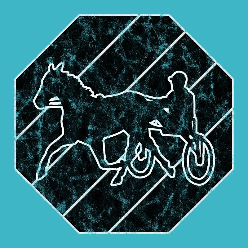 Trotter courses de trot dans un style rétro ou vintage