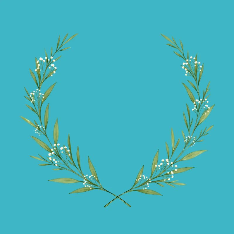 Eucalyptus Wreath - Crest, personalizable