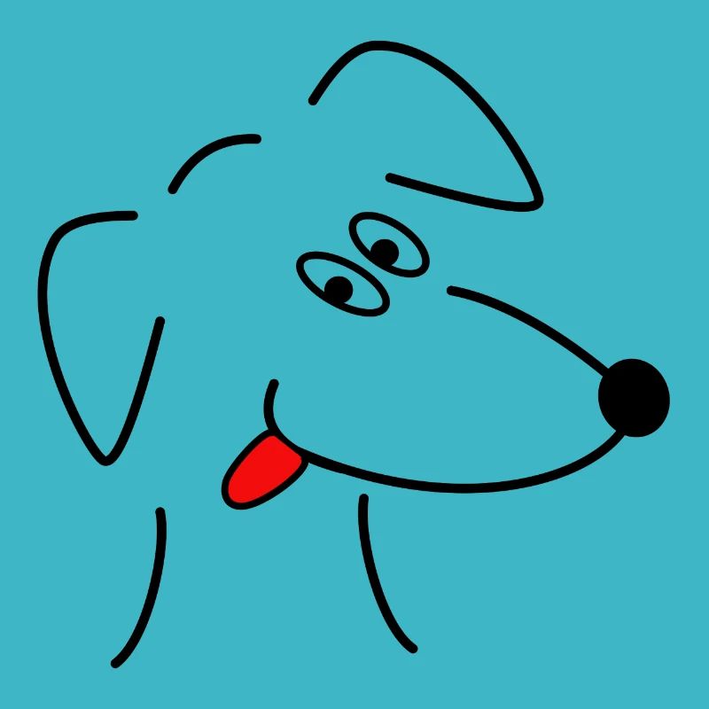 Funny dog's head