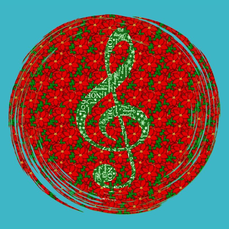 Joyeux Noël Mélodie festive fleurs rouges