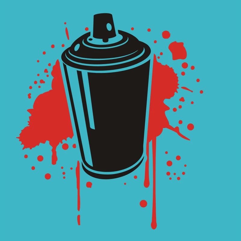 CAN SPRAYDOSE MIT FARBKLECKS