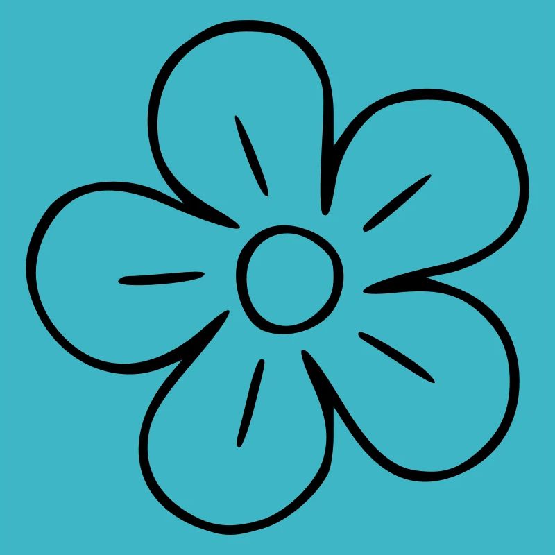 Flower drawing nature sketch black